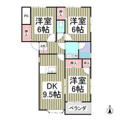 💙💙フリーレント1ヶ月付き😍敷礼０！《3LDK》高崎市🐻駐車場1...