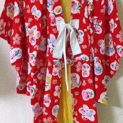 日本製　丹羽幸　浴衣　１１０(105-115)　帯つき