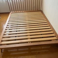 北海道旭川市 ニトリ 木製Wベッド マットレス2枚 N-Sleep Hard2-CR