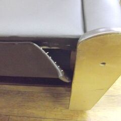 冨士ファニチア 3人掛けソファ L5380S 本革 ブラウン系 フジファニチャー 3Pソファ 木製フレーム 札幌 厚別店