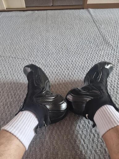 スニーカー nike air fligtposite carbon fiber black silver \n
