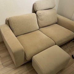 [送料込み•匿名] 無印良品　ソファ 2シーター　羽ポケットコイルクッション 無印良品 ソファ ワイドアーム 2シーター 羽根ポケットコイルクッション