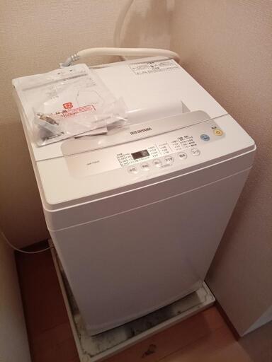 【2020年製】5.0kg 全自動洗濯機　アイリスオーヤマ　部屋干しモード機能付き　ステンレス槽　IAW-T502E