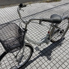 24インチ自転車】ブリヂストン製 変速なし 前タイヤ、サドル、カゴ新品