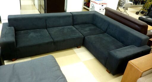 FLANNEL SOFA / フランネルソファ BRICK SOFA BLACK 2.5肩肘+3P  