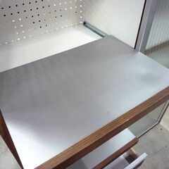 キッチンボード 食器棚 レンジボード ガラス扉 フォレ120KB 中古 レンジ台 札幌市東区 新道東店