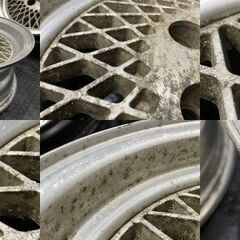 ENKEI エンケイ 旧車ホイール 15インチ 4本 6J5HPCD114.3+15 メッシュ 希少 当時物　(VHD381) クレジットカード QR決済可能