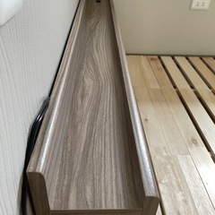 ダブルベッド　ベッドフレーム　すのこベッド　ライトグレー