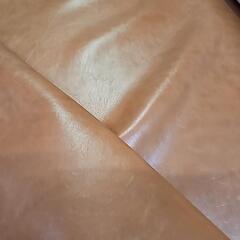 茶色レザー　椅子の張り替え　ソファーカバー