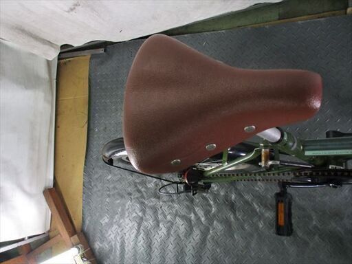 C959 ☆8500円☆ 折りたたみ中古自転車【20インチ グリーン かご付き