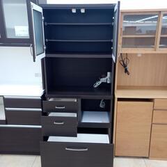 ★ジモティ割あり★  レンジボード ダークブラウン H180.5×D40×W80 クリーニング済み OJ1564