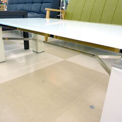 ニトリ ガラステーブル ニューヨーク 12060TP (ホワイト) センター