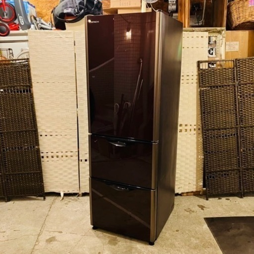 冷蔵庫　3ドア　日立　HITACHI R-S3800HV-XT 真空チルド クリスタルブラウン [3ドア /右開きタイプ /375L] R-S3800HV ファミリー　大型　冷蔵冷凍庫