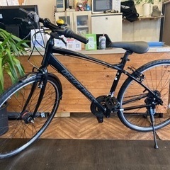 【チェーン新品！アルミフレーム】3×7速　700×35c クロスバイク　ブラック　名古屋プレミアム商品券×金鯱マネー参加店舗