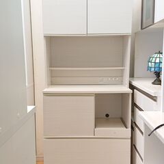 アイリスオーヤマ キッチンボード 横幅79㎝×奥行41cm×高さ175cm□2枚扉 