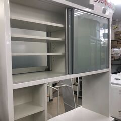 両面ハッチタイプ 食器棚 ポルカ120 幅118cm ハッチ ホワイト 日本製