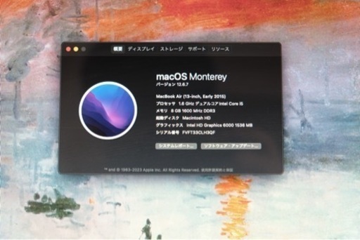 Mac MacBook Air (13-inch, Early 2015)
