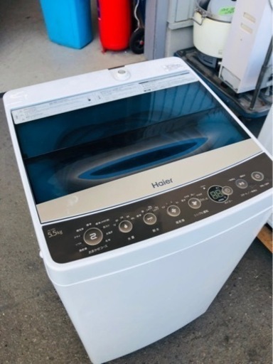 福岡市内配送設置無料　ハイアール 5.5kg 全自動洗濯機　ブラックHaier JW-C55A-K