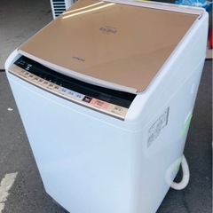 福岡市内設置配送無料 2017年式　日立 HITACHI BW-DV80B N [ビートウォッシュ タテ型洗濯乾燥機 （8kg） シャンパン]