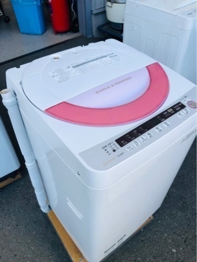 福岡市内配送設置無料　シャープ SHARP ES-GE60P-P [全自動洗濯機（6.0kg） ピンク系]