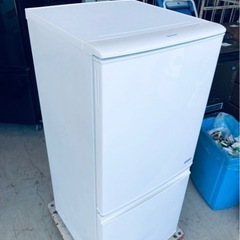 福岡市内配送無料 シャープ 137L 2ドア冷蔵庫（ホワイト系） SHARP SJ-D14A