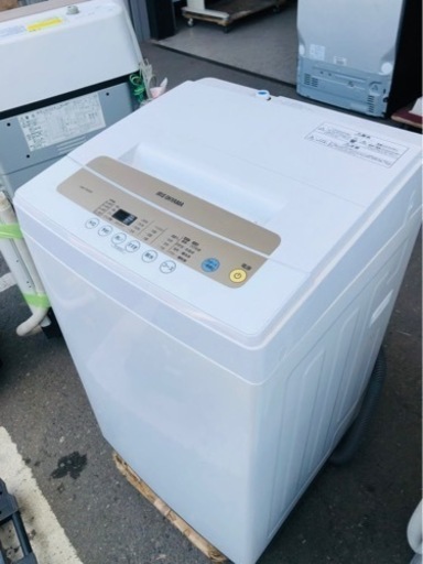 福岡市内配送設置無料　2020年　アイリスオーヤマ 洗濯機 5kg 全自動 風乾燥 お急ぎコース ステンレス槽 ゴールド IAW-T502EN