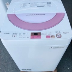 福岡市内配送設置無料　ES-GE6A-P 全自動洗濯機 ピンク系...