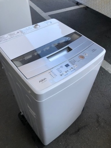 福岡市内配送無料　2018年式AQW-S45G-W 全自動洗濯機 ホワイト [洗濯4.5kg /乾燥機能無 /上開き]