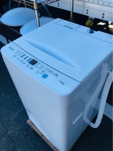 福岡市内配送設置無料　2021年式　凹みあり　ハイセンス 簡易乾燥機能付き洗濯乾燥機 4.5kg HW-T45D ホワイト