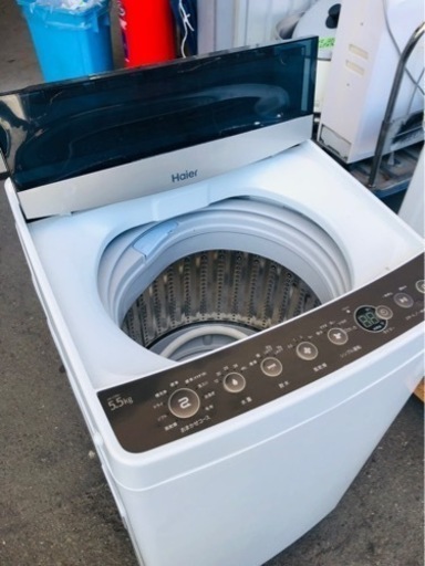 福岡市内配送設置無料　ハイアール 5.5kg 全自動洗濯機　ブラックHaier JW-C55A-K