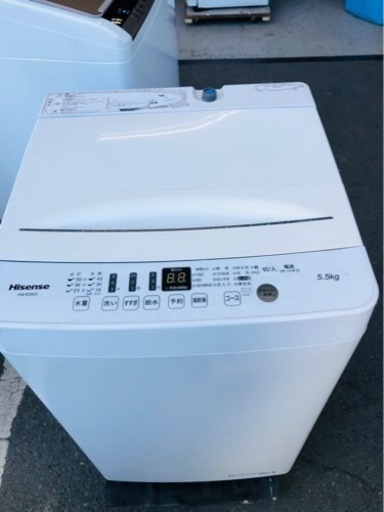 福岡市内配送設置無料　2021年　ハイセンス 5．5kg全自動洗濯機 オリジナル ホワイト HW-E5503