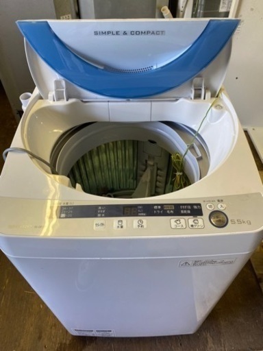 福岡市内配送設置無料　シャープ SHARP ES-GE55P-A [全自動洗濯機（5.5kg） ブルー系]