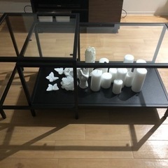 【商談中】【IKEA】ガラスローテーブル　商品名: VITTSJ...