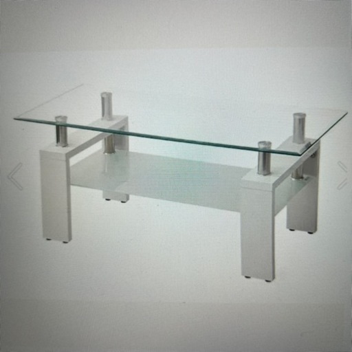 f37 ガラステーブル　コーヒーテーブル　強化ガラス天板