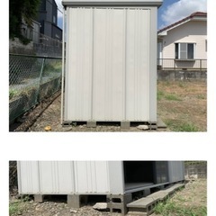 屋外用　大型物置　棚付き