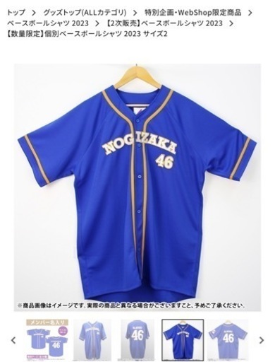 乃木坂46 個別ベースボールシャツ真夏の全国ツアー2023 金川紗耶