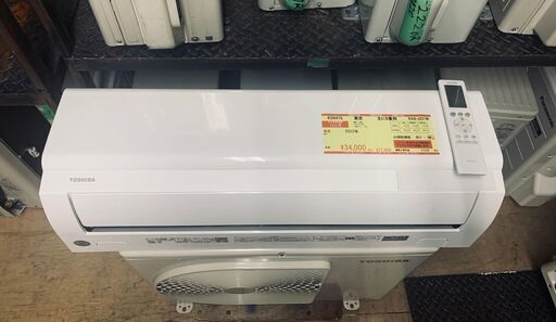 K04415　東芝　中古エアコン　主に6畳用　冷房能力2.2kw/暖房能力2.2kw