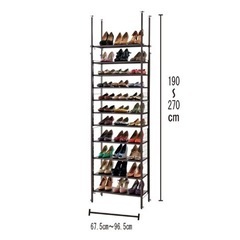 天井突っ張り収納棚　シューズラック