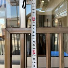 玄関スライド格子 ブラウン 中古品 約157.3cm×約74.8cm×約3cm