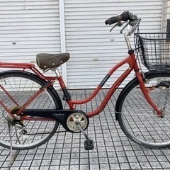 【26インチ自転車】マルキン製　変速なし　LEDオートライト付　前後タイヤ、前カゴ、サドル、グリップ新品❗️BAA認定車❗️若林自転車　膳所店　SALE中❗️ 26インチ自転車】マルキン製 変速なし LEDオートライト付 前後タイヤ