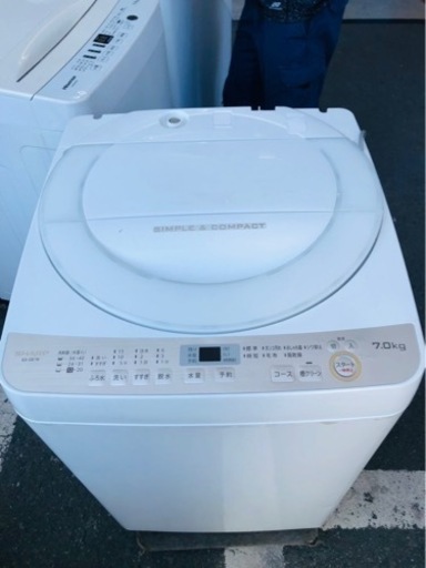 北九州市内配送無料　保証付き　シャープ SHARP ES-GE7B- 全自動洗濯機(7.0kg)