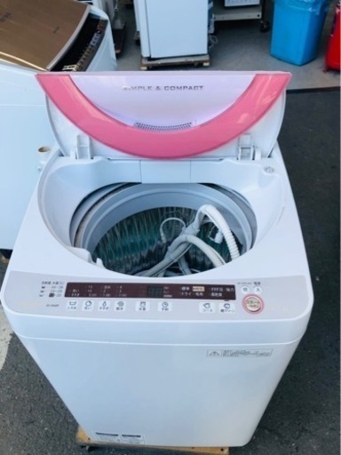 北九州市内配送無料　保証付き　シャープ SHARP ES-GE60P-P [全自動洗濯機（6.0kg）