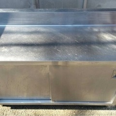 業務用 キャビネット 作業台 調理台 1500×620×800 スライド 収納庫 置き棚 収納棚 食器棚 キャビネット型作業台 厨房機器 厨房機材 大阪
