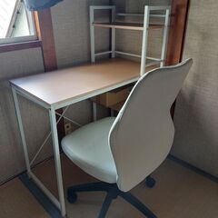 【お譲り先決定】オフィスデスク/勉強机/椅子のセット