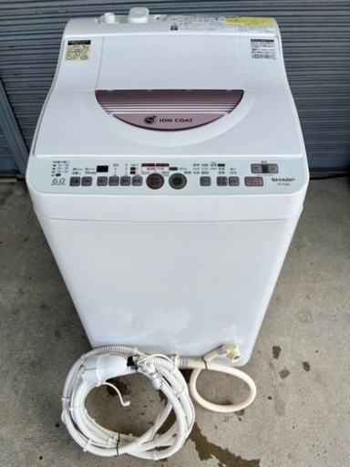 Q シャープ SHARP 電気洗濯乾燥機 ES-TG60L-P 6.0kg 洗濯機 乾燥機