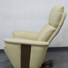 NITORI/ニトリ 電動本革リクライニングチェア 2モーター ラグジェ 天然目 ベージュ ウォールナット 中古家具 店頭引取歓迎 R7437