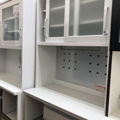 ☆ジモティ割あり☆ ユーアイ 食器棚 白 H200×W89×D49 クリーニング済み