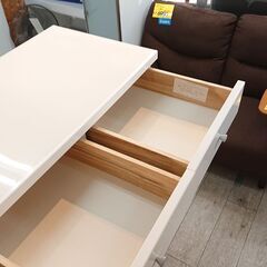 ハイチェスト 5段チェスト 引出し6杯 幅80cm×奥行44cm×高さ121cm ホワイト 鏡面仕上げ★近隣配送無料 買取帝国 志木店