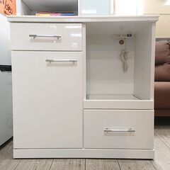 隠しキャスター付 キッチンカウンター 幅81cm×奥行46cm×高さ80cm 