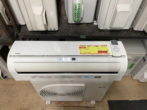 K04420　2018年製　 東芝　中古エアコン　主に6畳用　冷房能力2.2kw/暖房能力2.2kw